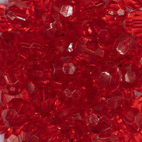 16mm Red Transparent Faceted Bubblegum Beads