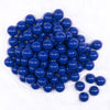Top view of a pile of 16mm Indigo Blue Solid Acrylic Bubblegum Jewelry Beads