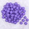 Top view of a pile of 16mm Pretty Purple Solid Acrylic Bubblegum Jewelry Beads
