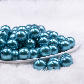 16mm Tide Pool Blue Faux Pearl Acrylic Bubblegum Jewelry Beads