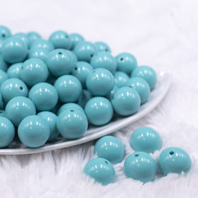 16mm Turquoise Blue Solid Acrylic Bubblegum Jewelry Beads