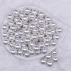 Top view of a pile of 16mm White Faux Pearl Acrylic Bubblegum Jewelry Beads