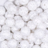 close up view of a pile of 16mm White Tablet Acrylic Bubblegum Beads