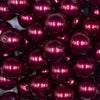 Close up view of a pile of 16mm Wine Red Faux Pearl Acrylic Bubblegum Jewelry Beads