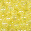 Close up view of a pile of 16mm Yellow Crackle AB Bubblegum Beads