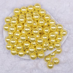 16mm Yellow Faux Pearl Acrylic Bubblegum Jewelry Beads