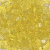 close up view of a pile of 16mm Yellow Transparent Faceted Bubblegum Beads