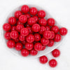 top view of a pile of 20mm Apple Red Solid Bubblegum Beads