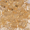 close up view of a pile of 20mm Blonde Yellow Transparent Faceted Bubblegum Beads