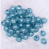top view of a pile of 20mm Blue Foil Bubblegum Beads