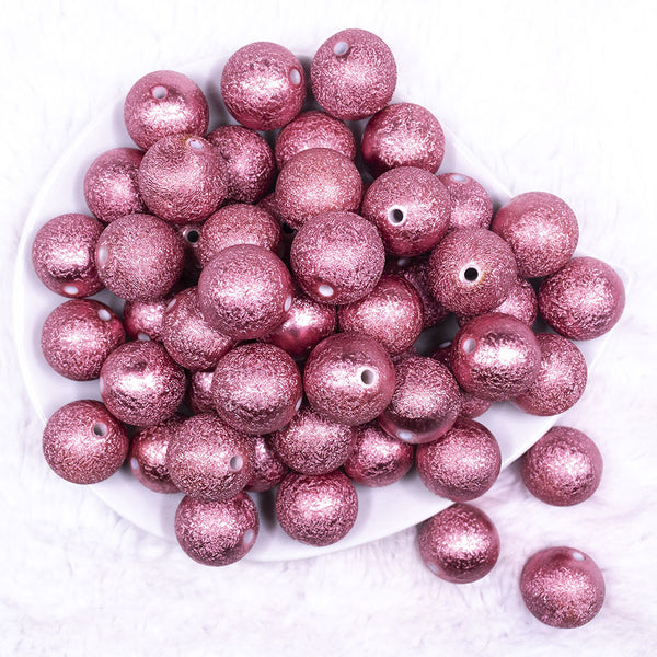 Top view of a pile of 20mm Blush Pink Stardust Chunky Jewelry Bubblegum Beads
