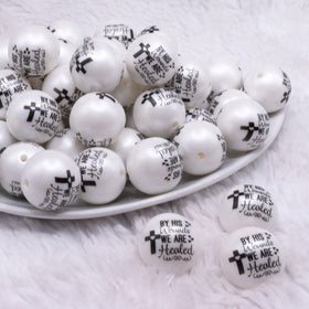 Spiritual printed Acrylic Bubblegum Beads