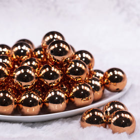 20mm Copper Reflective Acrylic Jewelry Bubblegum Beads