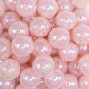 close up view of a pile of 20mm Cotton Candy Pink Jelly AB Acrylic Chunky Bubblegum Beads