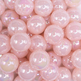 20mm Cotton Candy Pink Jelly AB Acrylic Chunky Bubblegum Beads