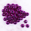 top view of a pile of 20mm Fuchsia Pink Reflective Acrylic Jewelry Bubblegum Beads
