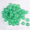 top view of a pile of 20mm Green Jelly AB Acrylic Chunky Bubblegum Beads