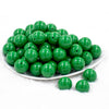 front view of a pile of 20mm Green Solid Bubblegum Beads