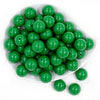 top view of a pile of 20mm Green Solid Bubblegum Beads