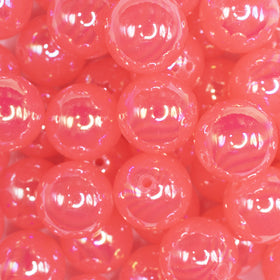 20mm Hot Pink Jelly AB Acrylic Chunky Bubblegum Beads