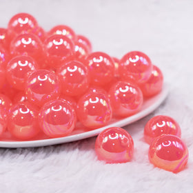 20mm Hot Pink Jelly AB Acrylic Chunky Bubblegum Beads
