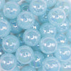 close up view of a pile of 20mm Ice Blue Jelly AB Acrylic Chunky Bubblegum Beads