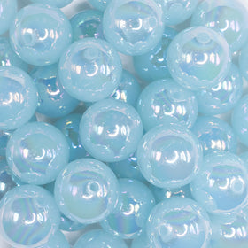 20mm Ice Blue Jelly AB Acrylic Chunky Bubblegum Beads
