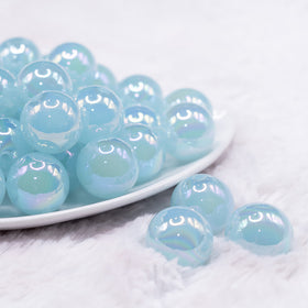 20mm Ice Blue Jelly AB Acrylic Chunky Bubblegum Beads