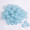 top view of a pile of 20mm Ice Blue Jelly AB Acrylic Chunky Bubblegum Beads