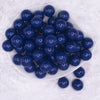 top view of a pile of 20mm Indigo Blue Solid Chunky Acrylic Bubblegum Beads