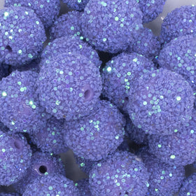 20mm Light Purple Sequin Confetti Bubblegum Beads