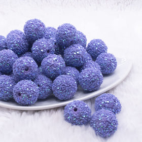 20mm Light Purple Sequin Confetti Bubblegum Beads