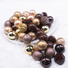Front view of a pile of Like Me Latte Chunky Acrylic Bubblegum Bead Mix [50 Count]