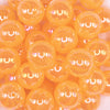 close up view of a pile of 20mm Orange Jelly AB Acrylic Chunky Bubblegum Beads