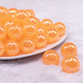 20mm Orange Jelly AB Acrylic Chunky Bubblegum Beads