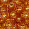 close up view of a pile of 20mm Orange Foil Bubblegum Beads