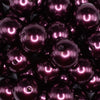 close up view of a pile of 20mm Plum Purple Faux Pearl Chunky Acrylic Bubblegum Beads