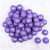 Top view of a pile of 20mm Purple Stardust Chunky Jewelry Bubblegum Beads