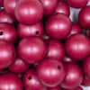 Close up view of a pile of 20mm Red Matte Pearl Solid Jewelry Acrylic Bubblegum Beads