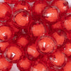 close up view of a pile of 20mm Red Translucent Faceted Bead in a bead Bubblegum Bead