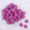 Top view of a pile of 20mm Rose Pink Rhinestone Bubblegum Bead