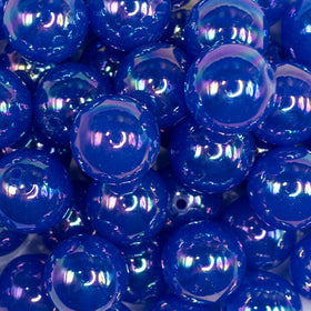 20mm Royal Blue Jelly AB Acrylic Chunky Bubblegum Beads