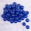 top view of a pile of 20mm Blue Jelly AB Acrylic Chunky Bubblegum Beads