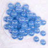 top view of a pile of 20mm Sky Blue Jelly AB Acrylic Chunky Bubblegum Beads