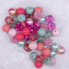 Top view of a pile of Spring Fling Chunky Acrylic Bubblegum Bead Mix [50 Count]