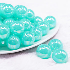 20mm Turquoise Jelly AB Acrylic Chunky Bubblegum Beads