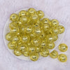 top view of a pile of 20mm Yellow Foil Bubblegum Beads