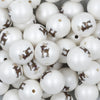 Close up view of a pile of 20mm Reindeer Print Chunky Acrylic Bubblegum Beads [10 Count]