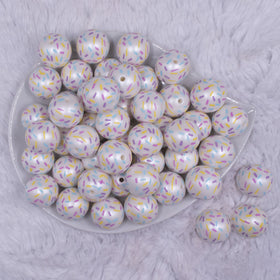 20mm Birthday Sprinkles Chunky Acrylic Bubblegum Beads