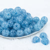 Front view of a pile of 20mm Blue Crackle Bubblegum Beads